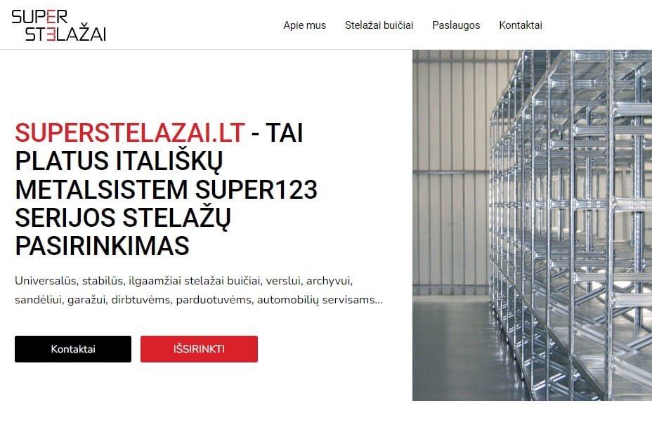 Interneto svetainė ir el parduotuve